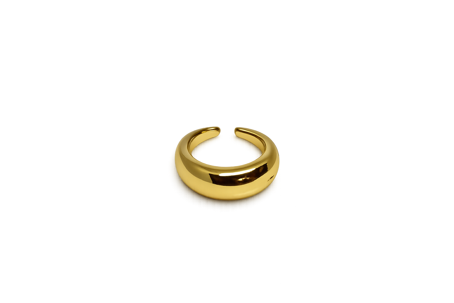 ANILLO REDONDO - Bañado en Oro