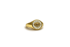 ANILLO ESMALTADO BLANCO - Bañado en Oro