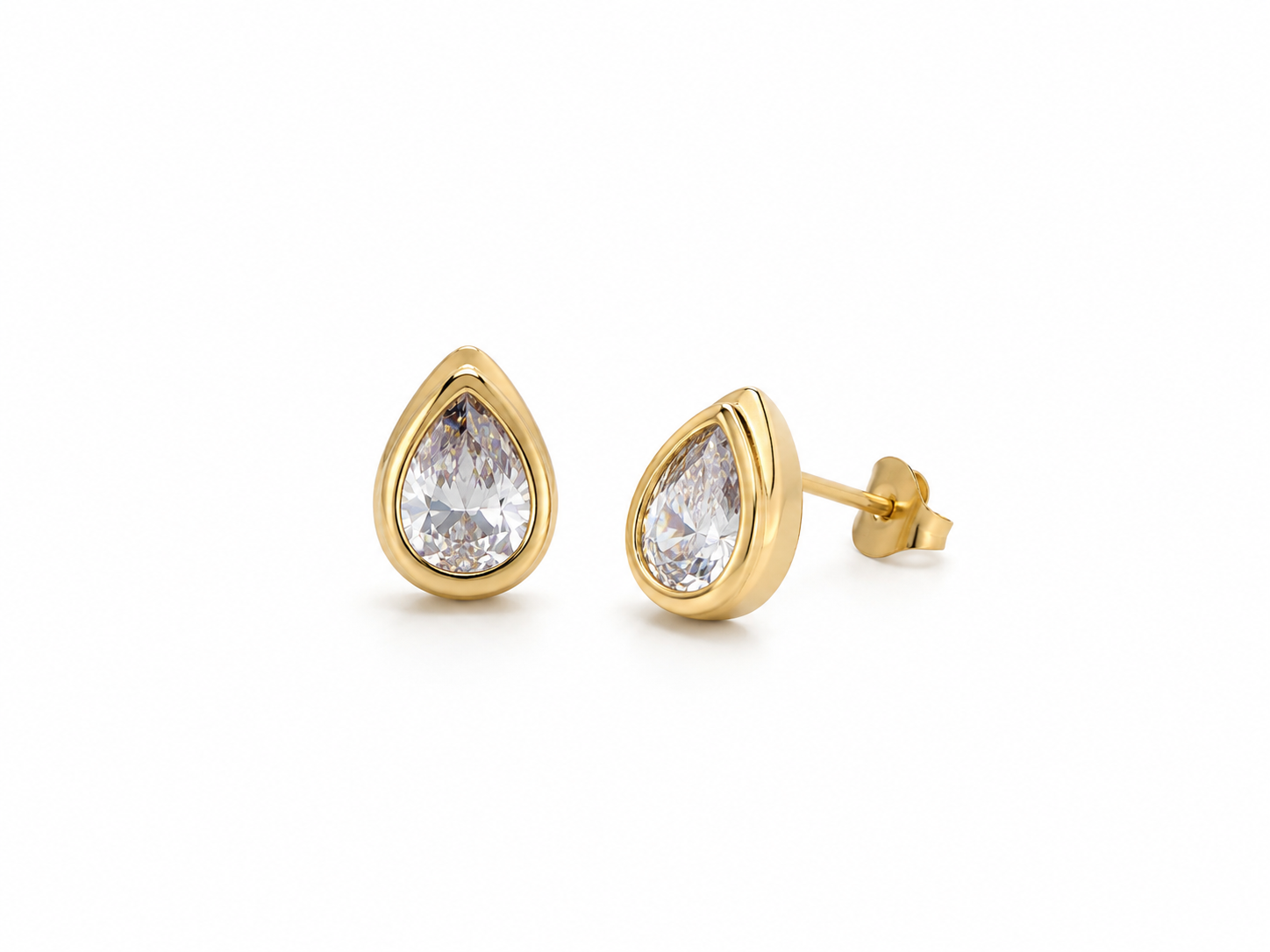 AROS GOTA CRISTAL - Bañado en Oro