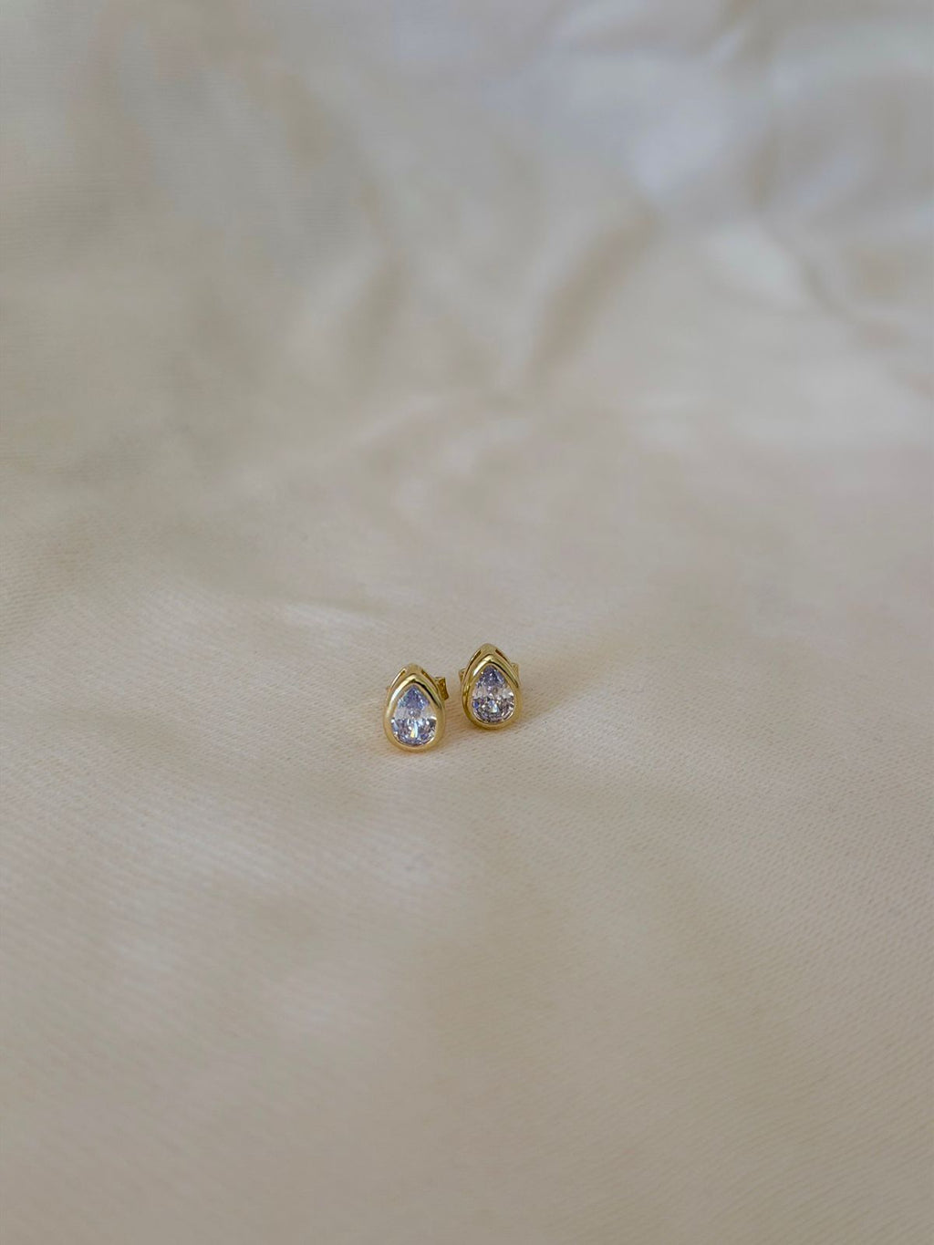AROS GOTA CRISTAL - Bañado en Oro